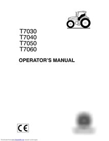 Manual del operador del tractor New Holland T7030, T7040, T7050, T7060