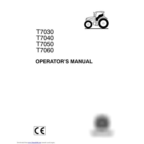 Manual do operador do trator New Holland T7030, T7040, T7050, T7060