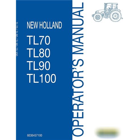 Manual del operador del tractor New Holland TL70, TL80, TL90, TL100