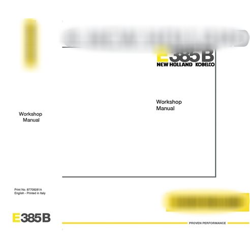 New Holland E385B excavator workshop manual