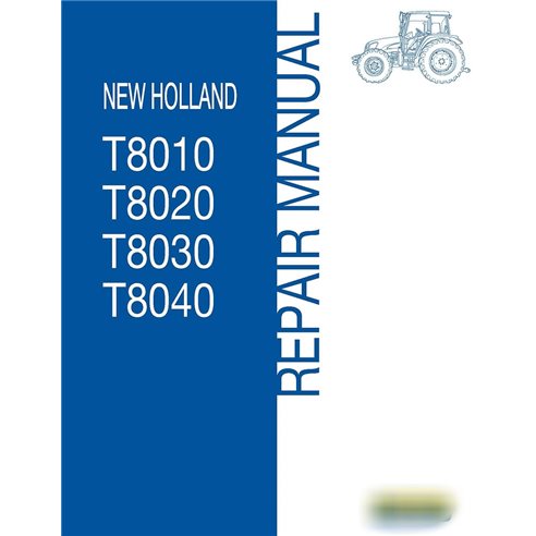 Manual de reparo de tratores New Holland T8010, T8020, T8030, T8040