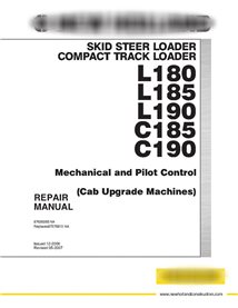 Manual de reparación de cargadoras deslizantes New Holland L180, L185, L190, C185, C190