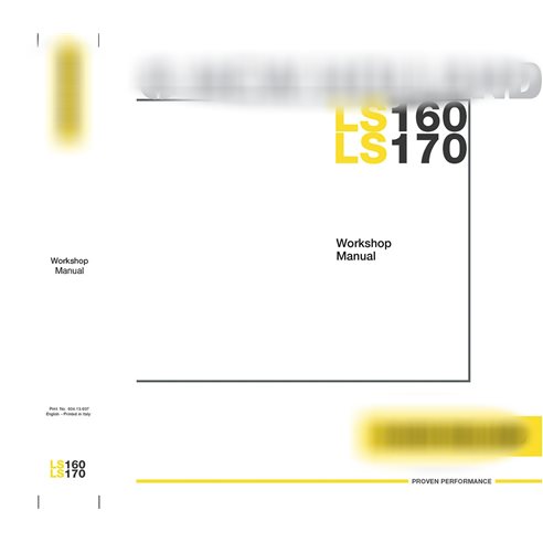 New Holland LS160, LS170 skid loader workshop manual