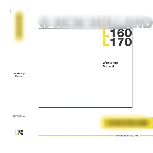Manual de oficina do carregador deslizante New Holland L160, L170