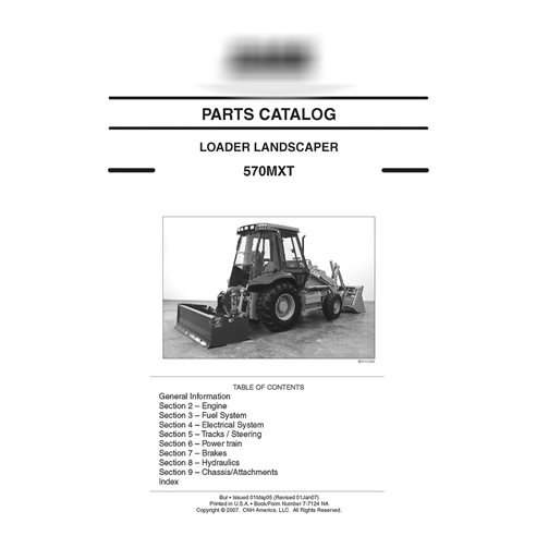 Case 570MXT loader parts catalog
