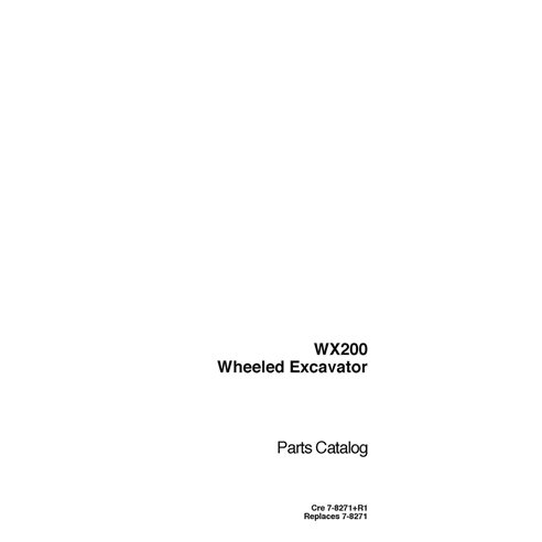 Case WX200 excavator parts catalog