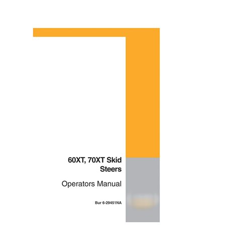 Manual do operador da minicarregadeira Case 60XT, 70XT