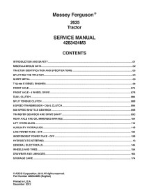Manual de servicio del tractor Massey Ferguson 2635 - Massey Ferguson manuales - MF-4283424