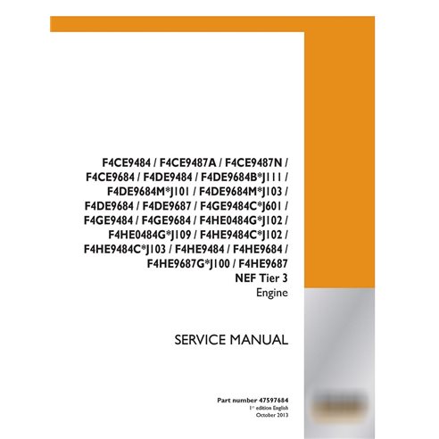 Case F4CE9484 - F4HE9687 Manual de servicio del motor NEF Tier 3