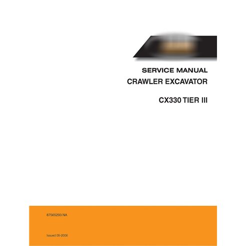 Manual de serviço da escavadeira Case CX330 Tier 3
