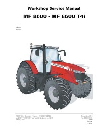 MF-4346266M4-WSM-EN Manuel d'atelier PDF pour tracteurs Massey Ferguson 8650, 8660, 8670, 8680, 8690 T4i (4346266M4)
