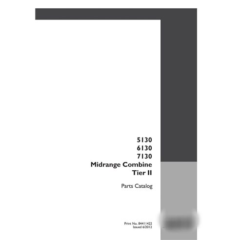 Case 5130, 6130, 7130 Tier 2 Catálogo de peças de colheitadeira