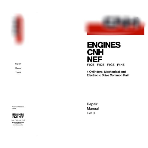 New Holland F4CE, F4DE, F4GE, F4HE engine repair manual