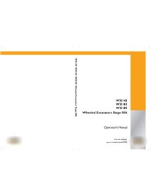 Manual do operador da escavadeira Case WX145, WX165, WX185