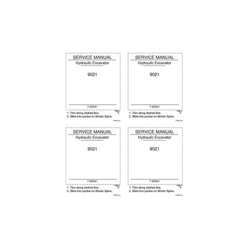 Case 9021 excavator service manual