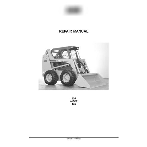 Case 435, 445, 445CT skid loader service manual