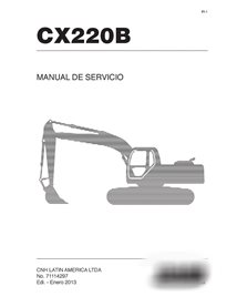 Manual de servicio de la excavadora Case CX220B