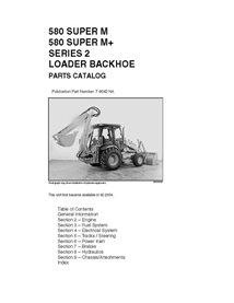 Case 580 Super M backhoe loader parts catalog