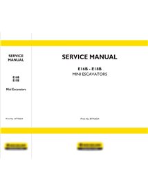 Manuel d'entretien de la mini-pelle New Holland E16B - E18B