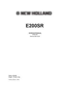 Manual de taller de la excavadora New Holland E200SR