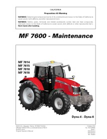 Manual de mantenimiento del tractor Massey Ferguson 7614/7615/7616/7618 - Massey Ferguson manuales - MF-4373743