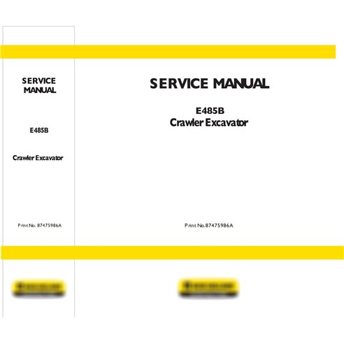 Manual de servicio de la excavadora New Holland E485B