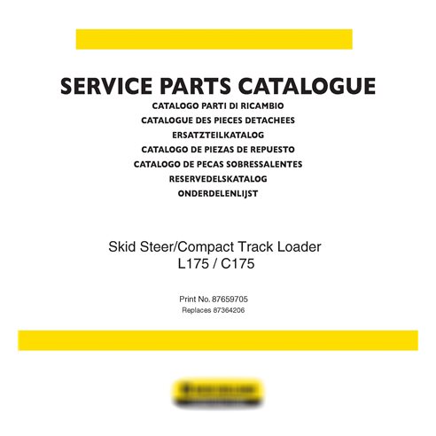 Catalogue de pièces pour chargeuse compacte New Holland L175, C175