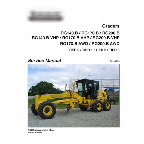 New Holland RG140.B - RG200.B grader service manual