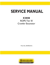 Manual de servicio de la excavadora New Holland E385B
