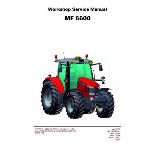 Massey Ferguson 6612/6613/6614/6615/6616 manual de servicio del taller del tractor - Massey Ferguson manuales - MF-7060837