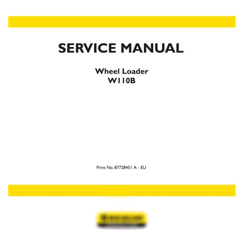New Holland W110B wheel loader service manual
