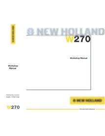 New Holland W270 wheel loader workshop manual