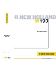 Manuel d'atelier pour chargeuse sur pneus New Holland W190