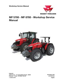 Manual de serviço da oficina do trator Massey Ferguson 5708/5709/5710/6711/6711/6712/6713 - Massey Ferguson manuais - MF-ACT0...