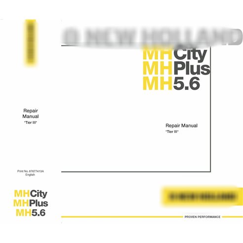 New Holland MH5.6 excavator repair manual