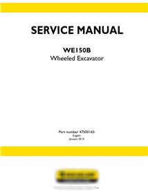 New Holland WE150B wheeled excavator service manual
