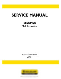 Manual de servicio de la excavadora midi New Holland E85CMSR