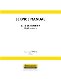 Manual de serviço da miniescavadeira New Holland E35B SR / E39B SR