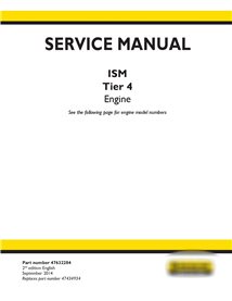 Manual de servicio del motor New Holland ISM Tier 4