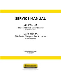 New Holland L230, C238 Tier 4A loader service manual