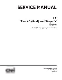 Manual de serviço do motor New Holland F5 Tier 4B