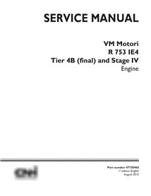 Manuel d'entretien du moteur New Holland VM Motori R 753 IE4