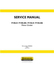 Manual de servicio de la motoniveladora New Holland F106.8 / F106.8A / F156.8 / F156.8A