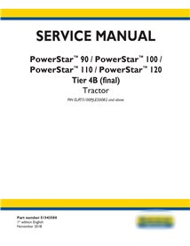 Manuel d'entretien du tracteur New Holland PowerStar 90/100/110/120