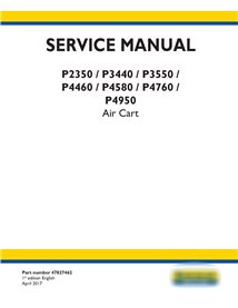 New Holland P2350 / P3440 / P3550 / P4460 / P4580 / P4760 / P4950 manual de servicio del carro neumático