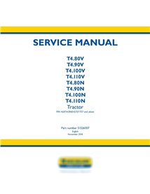 Manuel d'entretien du tracteur New Holland T4.80V - T4.110V / T4.80N - T4.110N