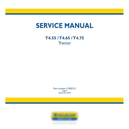 New Holland T4.55 / T4.65 / T4.75 tractor service manual