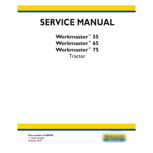 Manual de servicio del tractor New Holland Workmaster 55/65/75