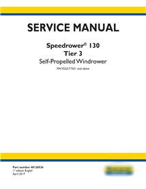 Manual de serviço do windrower automotor 130 New Holland