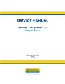 Manual de servicio del tractor compacto New Holland Boomer 20/25